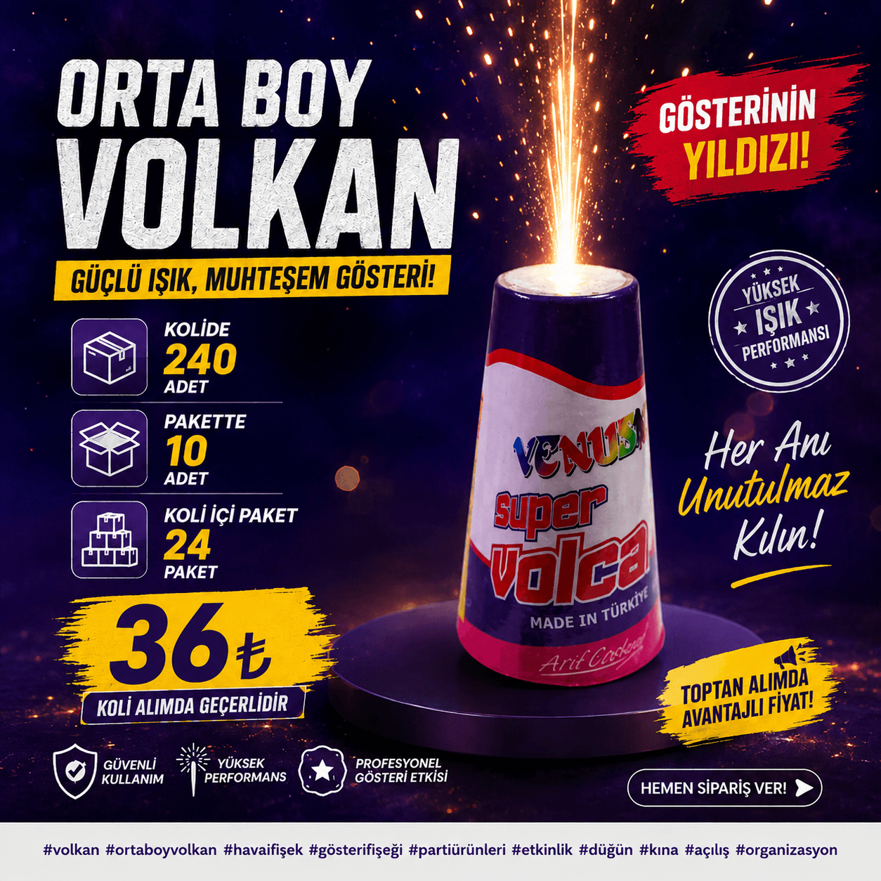 Venüs marka orta boy volkan paketi